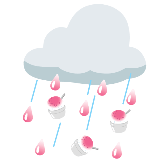 rain cloud shaved ice