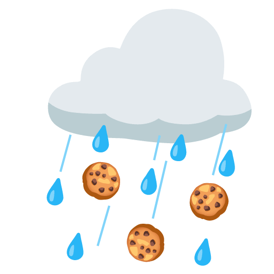 rain cloud cookie