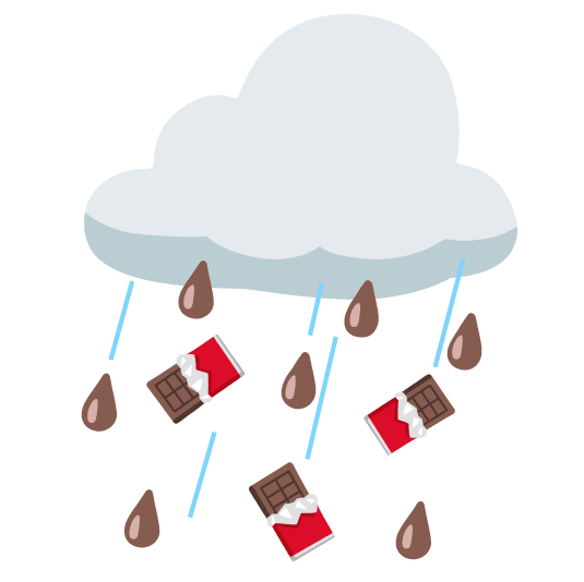 rain cloud chocolate bar