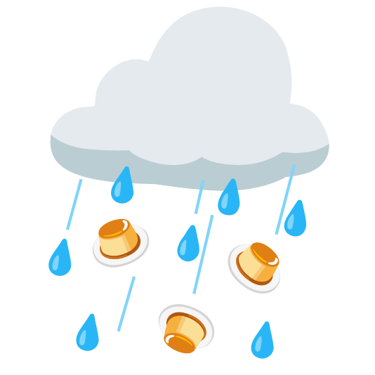 rain cloud custard