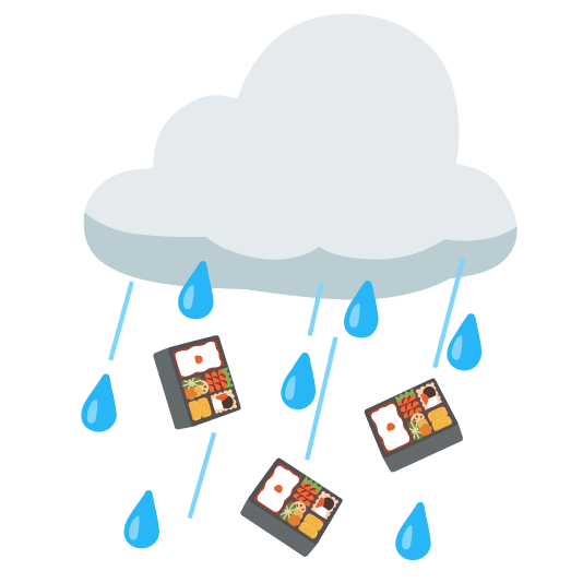 rain cloud bento