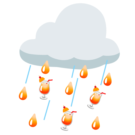 rain cloud tropical drink