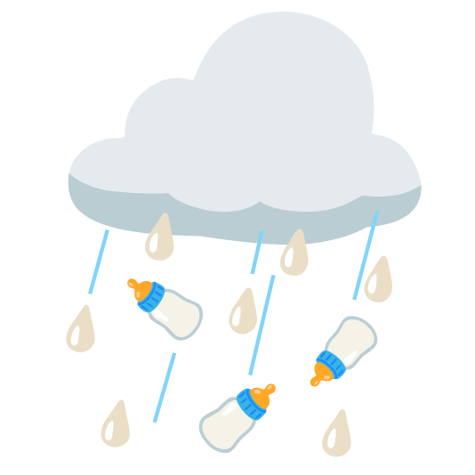 rain cloud baby bottle