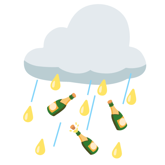 rain cloud champagne