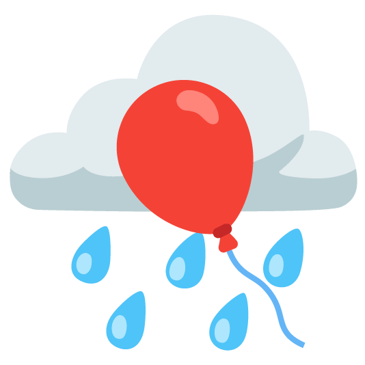 rain cloud balloon