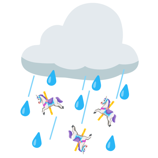 rain cloud carousel horse