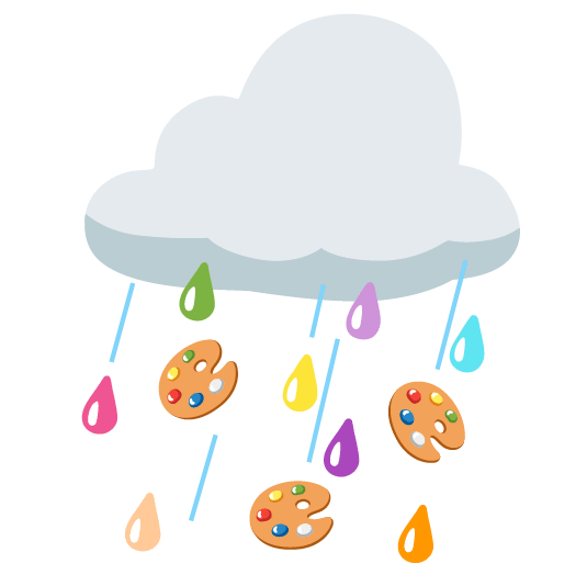 rain cloud art