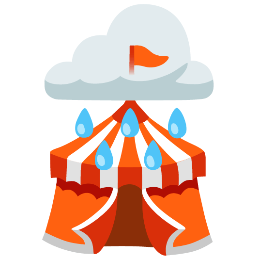 rain cloud circus tent