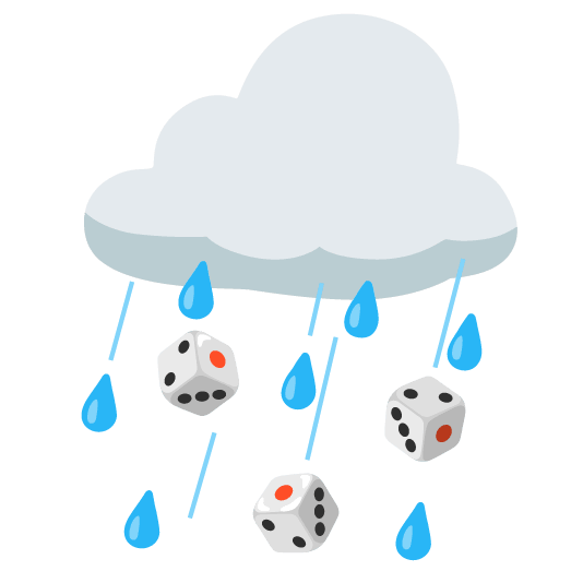rain cloud game die