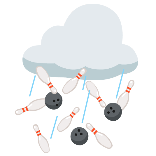 rain cloud bowling