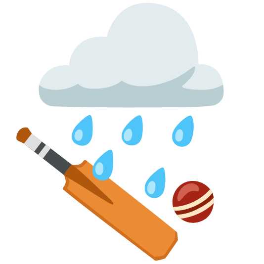 rain cloud cricket bat and ball