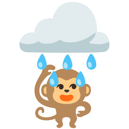 rain cloud monkey face
