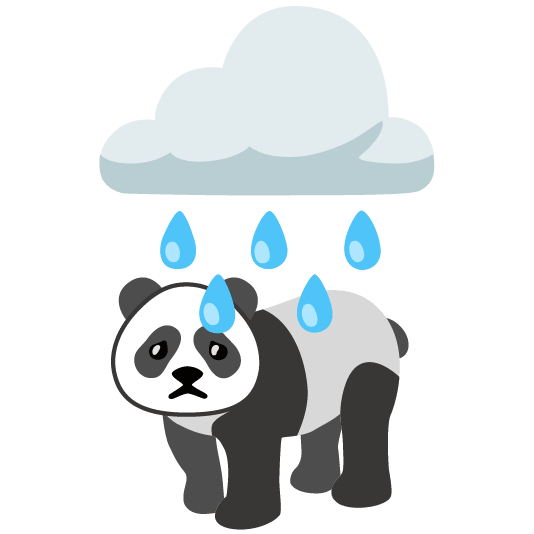 rain cloud panda face