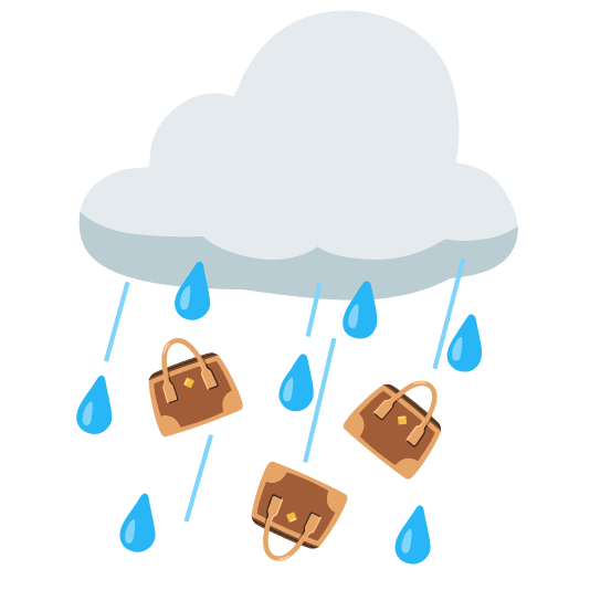 rain cloud handbag