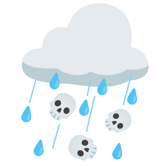 rain cloud skull
