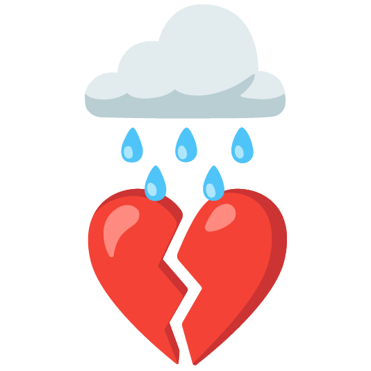 rain cloud broken heart