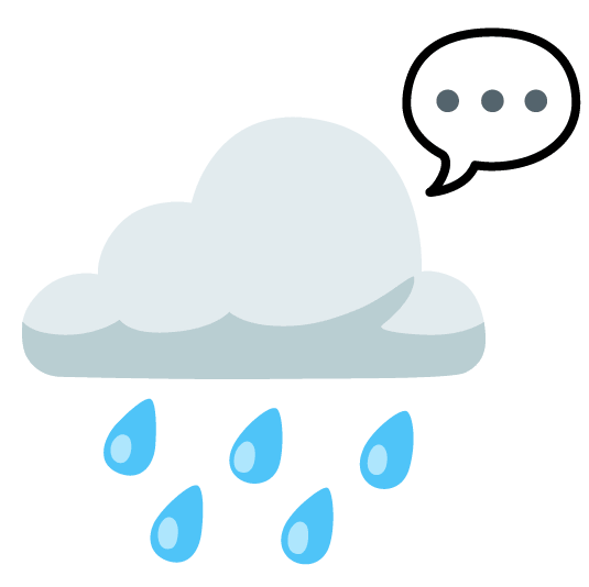 rain cloud speech balloon