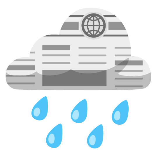 rain cloud newspaper