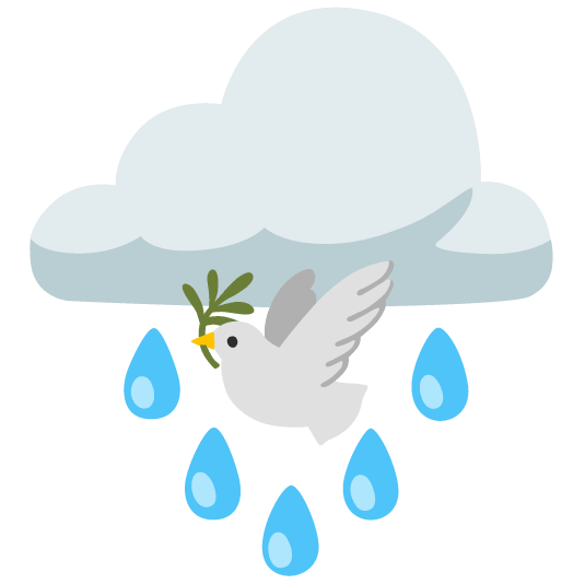 rain cloud dove of peace