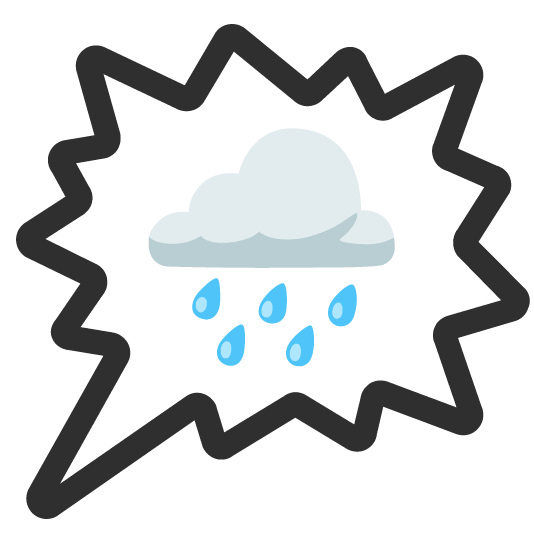 rain cloud right anger bubble