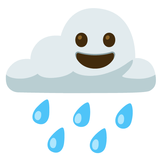 rain cloud grinning