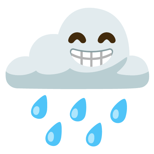 rain cloud grin