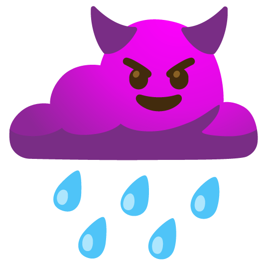 rain cloud smiling imp