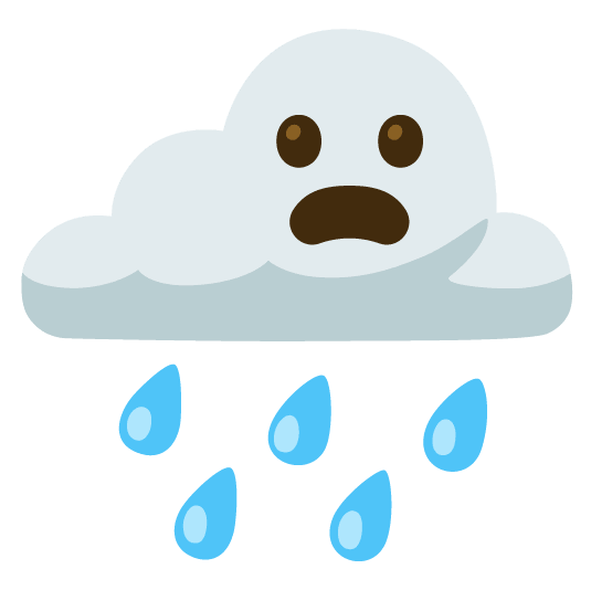 rain cloud frowning