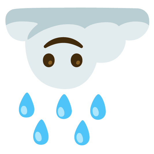 rain cloud upside down face