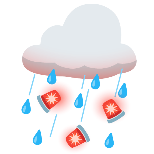 rain cloud rotating light