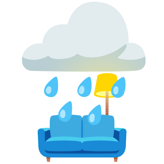 rain cloud couch and lamp