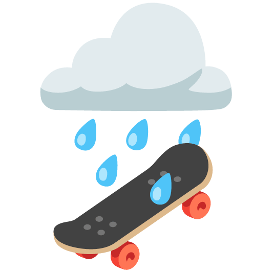 rain cloud skateboard
