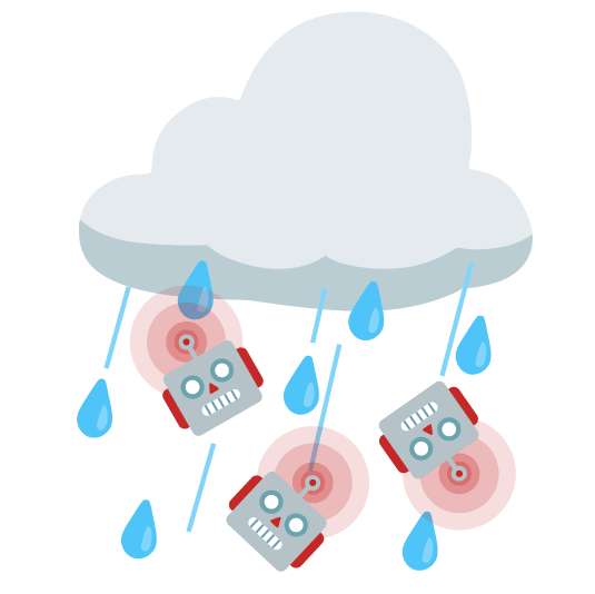 rain cloud robot face