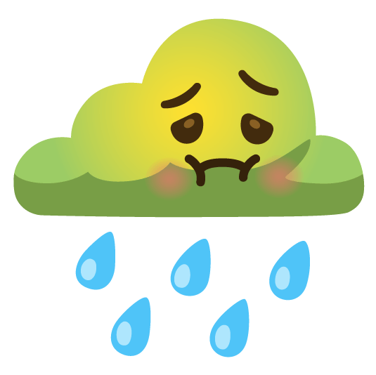 rain cloud nauseated face