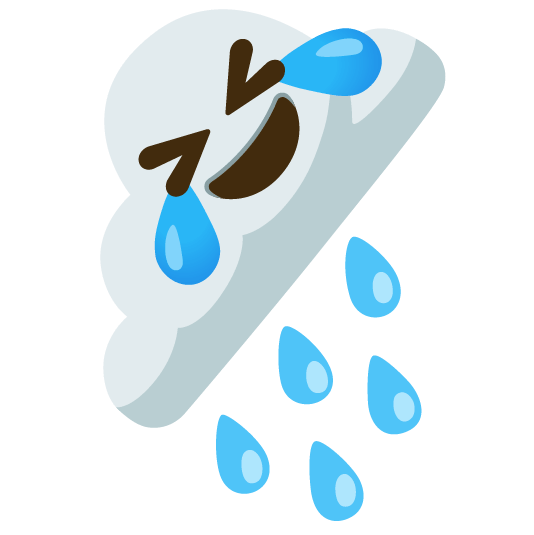 rain cloud rolling on the floor laughing