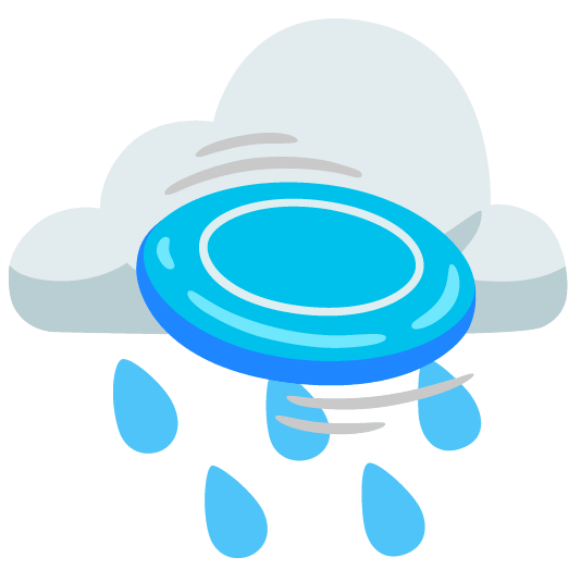 rain cloud flying disc