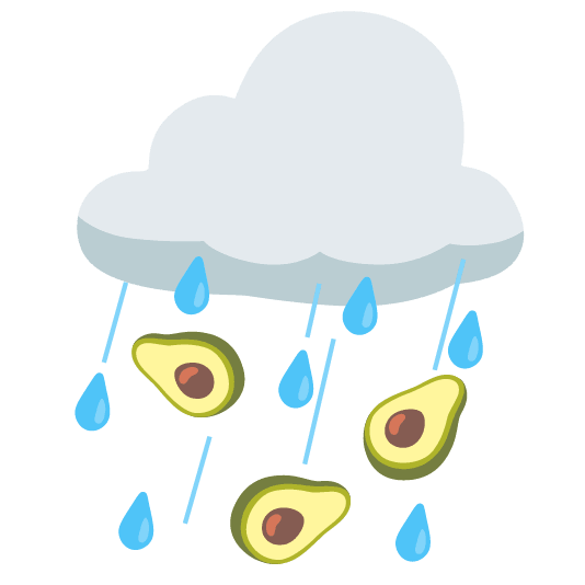 rain cloud avocado