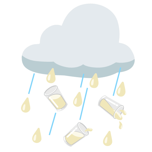 rain cloud glass of milk