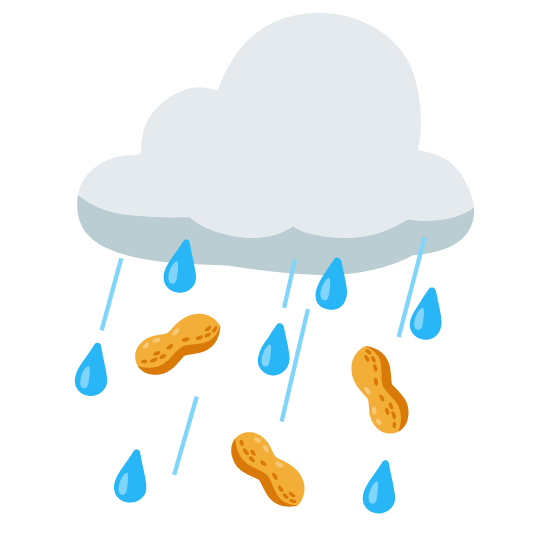 rain cloud peanuts