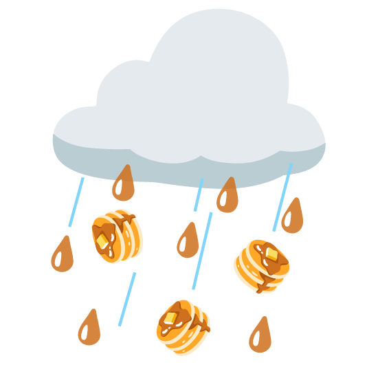 rain cloud pancakes