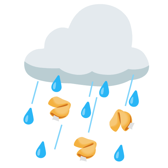 rain cloud fortune cookie