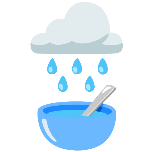 rain cloud bowl with spoon