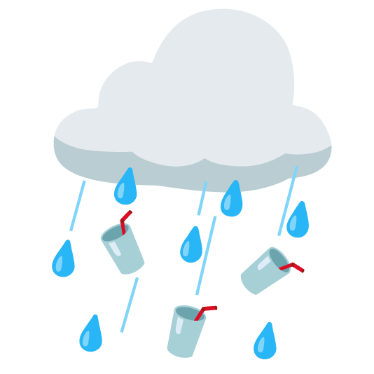 rain cloud cup with straw