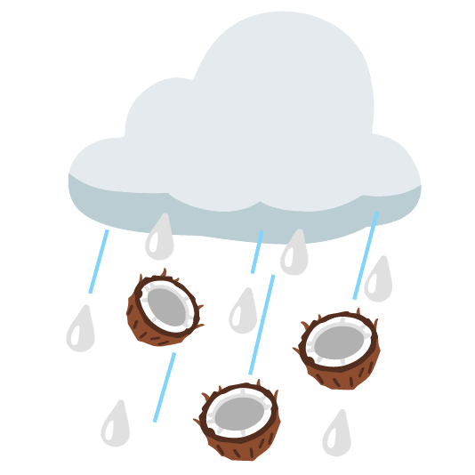 rain cloud coconut