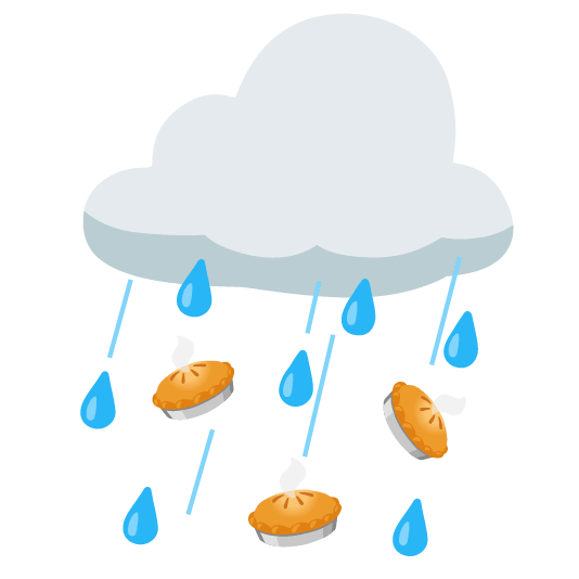 rain cloud pie