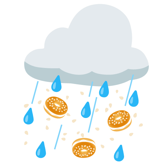rain cloud bagel