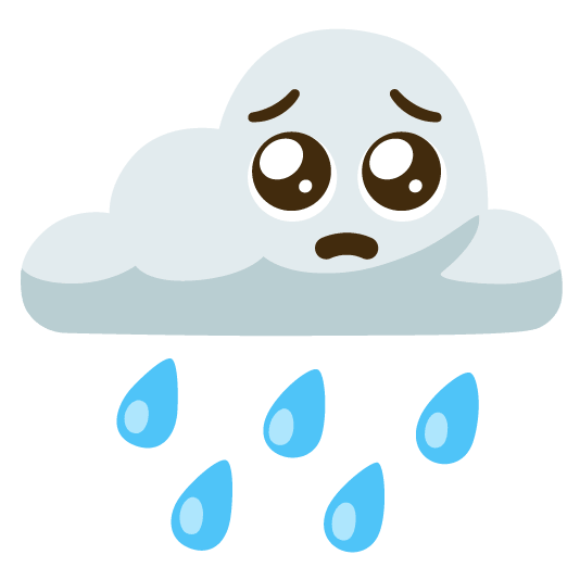 rain cloud pleading face
