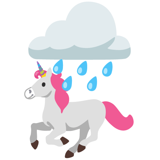 rain cloud unicorn face