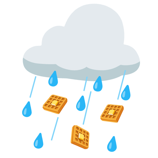 rain cloud waffle