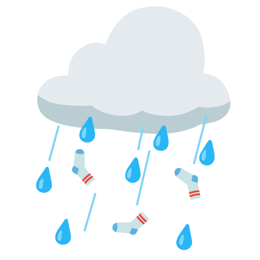 rain cloud socks
